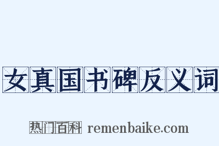 女真国书碑反义词是什么意思的图片